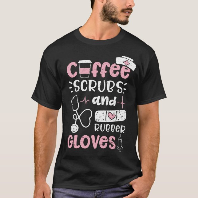 Camiseta Bolas De Café Y Guantes De Goma (Anverso)