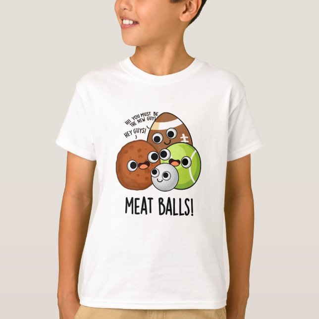 Camiseta Bolas de carne Divertido bollo de comida (Anverso)