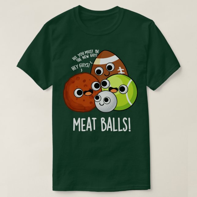 Camiseta Bolas de carne Divertido bollo de comida (Diseño del anverso)