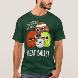 Camiseta Bolas de carne Divertido bollo de comida