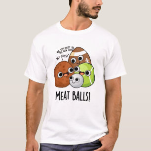 Camiseta Bolas de carne Divertido bollo de comida