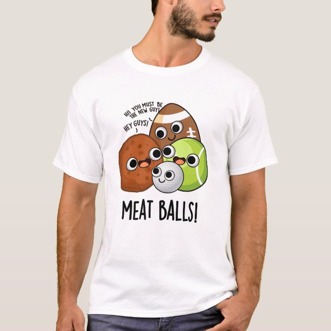 Camiseta Bolas de carne Divertido bollo de comida (Anverso)