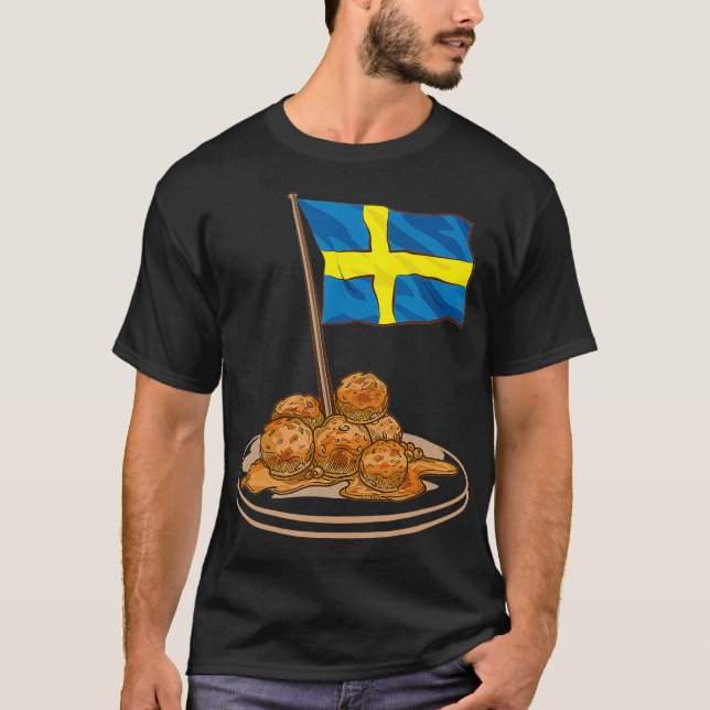 Camiseta Bolas de carne suecas Suecia Europa Viajes (Anverso)