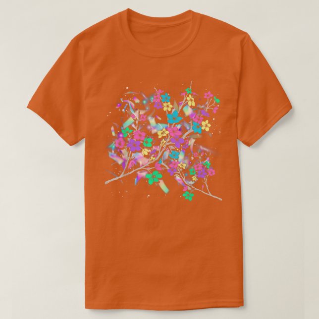 Camiseta Bolas de cerezo Sakura rosa de la flor japonesa de (Diseño del anverso)