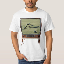 Camiseta Bolas De Césped En Televisión Analógica,