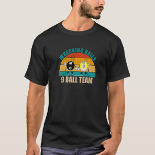 Camiseta Bolas de demolición divertidas equipo de billar bo