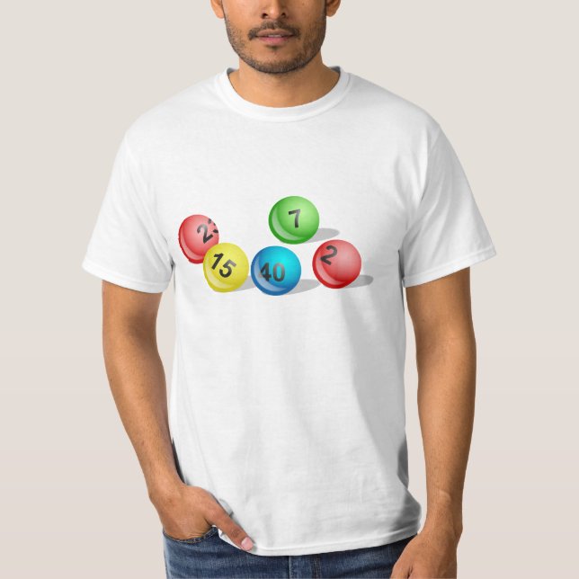 Camiseta Bolas de la lotería (Anverso)