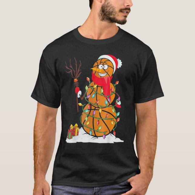 Camiseta Bolas de muñeco de nieve de baloncesto (Anverso)