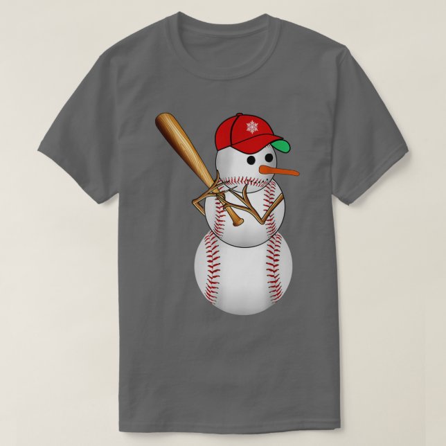 Camiseta Bolas de nieve de béisbol Navidades de nieve regal (Diseño del anverso)