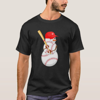 Camiseta Bolas de nieve de béisbol Navidades de nieve regal