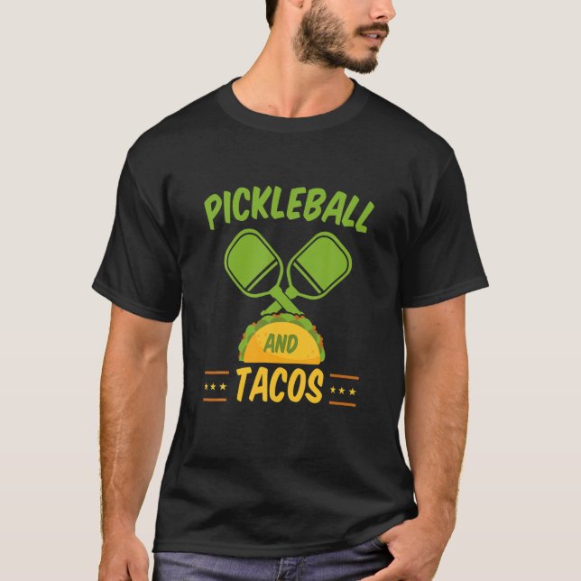 Camiseta Bolas De Pickleball Y Tacos Funny Pickleball Gastr (Anverso)