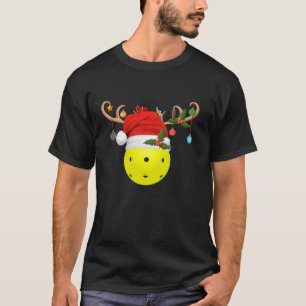 Camiseta Bolas de póllebol de Navidad Regalo reno Santa Hat