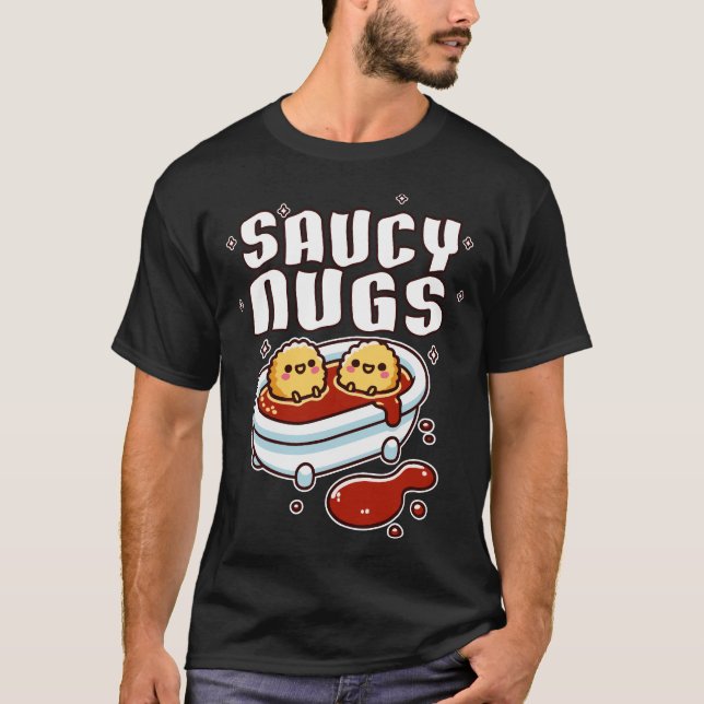 Camiseta Bolas de pollo de Saucy Nugs (Anverso)