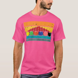 Camiseta Bolas De Snooker Equipamiento De Piscina Para Homb