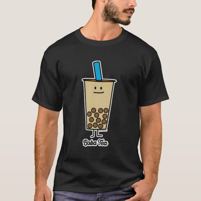Camiseta Bolas de Tapioca de Leche de Perla Boba con Stra (Anverso)