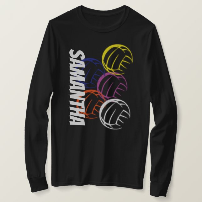 Camiseta Bolas de voleibol neón (Anverso del diseño)