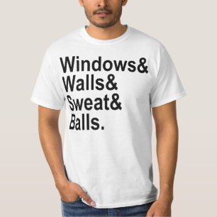 Camiseta Bolas del sudor de las paredes de Windows