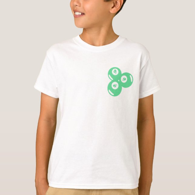 Camiseta Bolas Teal Número de la Suerte 9 (Anverso)