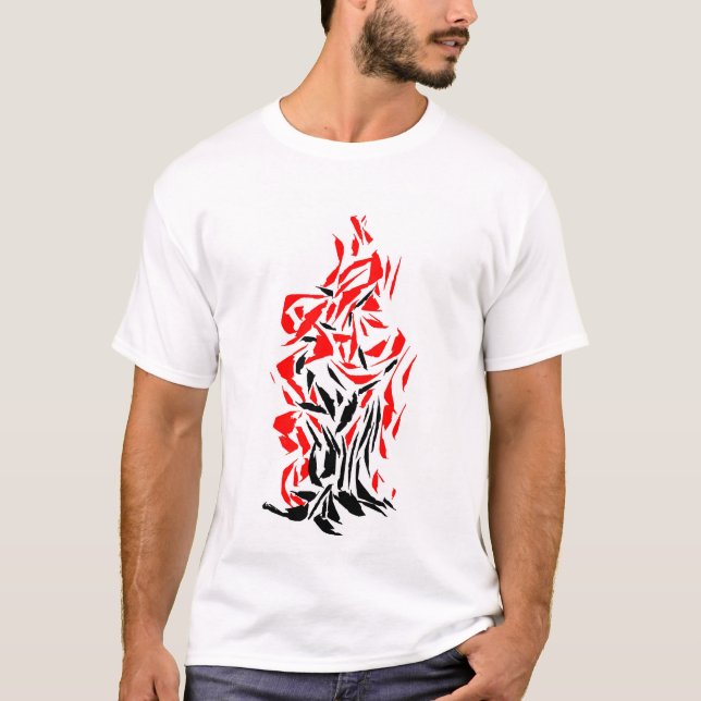 Camiseta Bold Abstract Flame Art Tee (Anverso)
