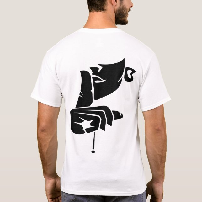 Camiseta Bold Abstract Hand Art Men’s Back Print T-Shirt (Reverso)