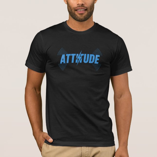 Camiseta Bold Attitude Lightning Bolt Statement T-Shirt  (Anverso)