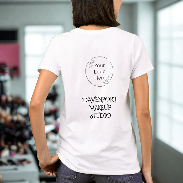 Camiseta Bold Black Employee Name Business Logo (Subido por el creador)