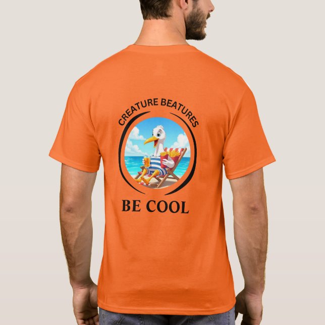 Camiseta bold Cartoon dressed up  cheeky Seagull – Be Cool (Reverso)