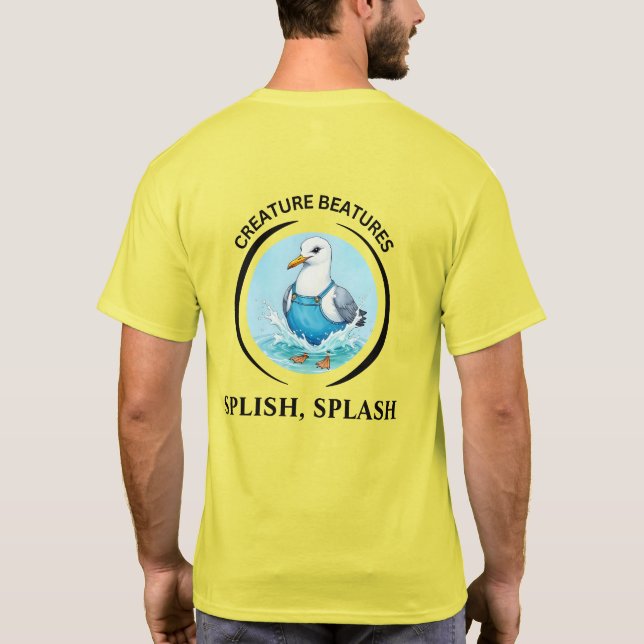 Camiseta bold Cartoon dressed up Seagull – splish splash  (Reverso)