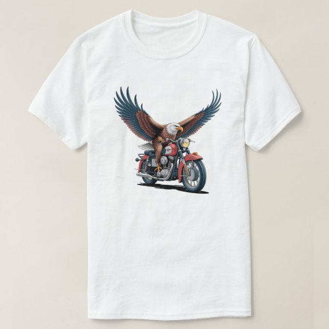 Camiseta Bold Eagle Rider Classic Motorcycle Graphic (Diseño del anverso)