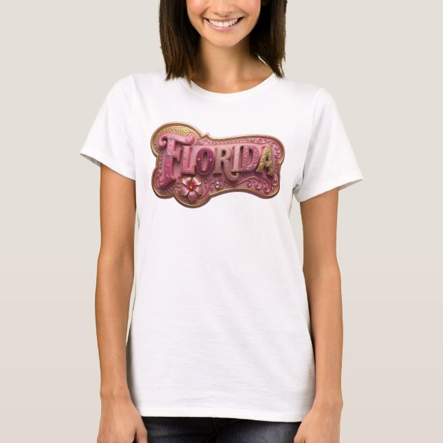 Camiseta Bold Gold FLORIDA Statement (Anverso)