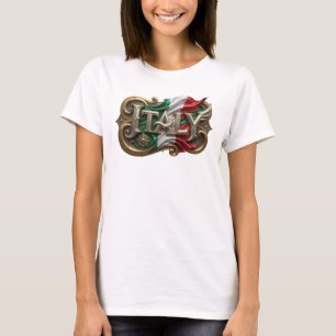 Camiseta Bold Gold ITALIA Eslogan