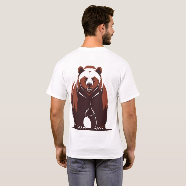 Camiseta Bold Grizzly Bear T-Shirt (Reverso completo)