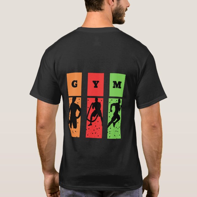 Camiseta Bold GYM Silhouette T-Shirt. (Reverso)