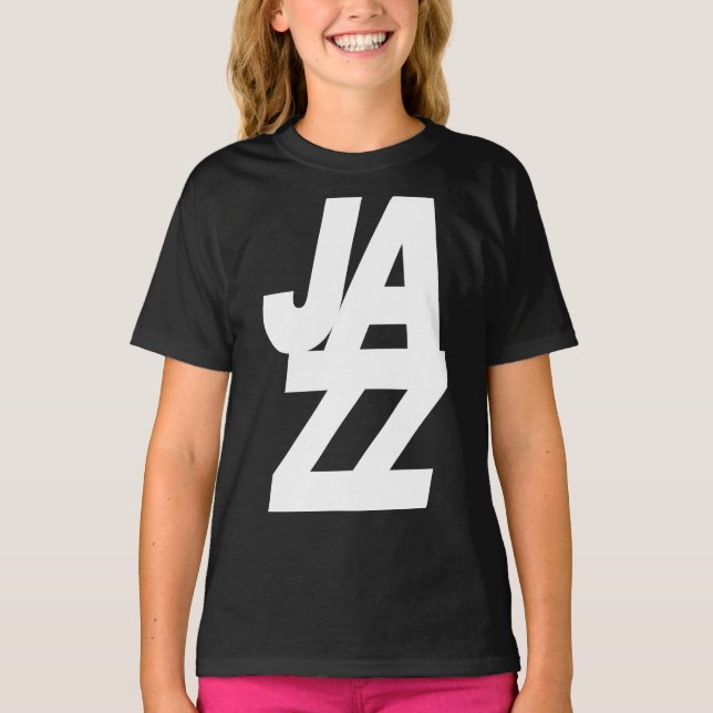 Camiseta Bold Jazz Music logo design (Anverso)