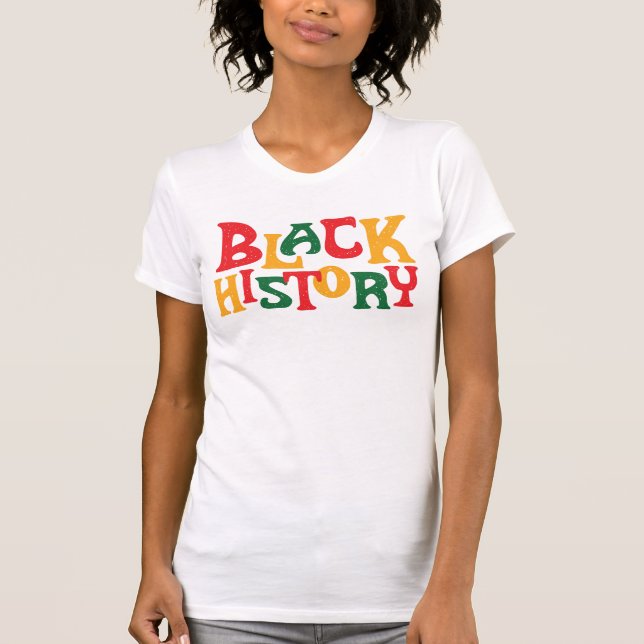 Camiseta Bold Pan-African "Black History" Pride Design (Anverso)