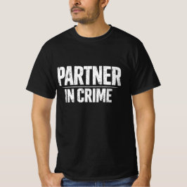 Camiseta Bold Partner in Crime Couple's Typography