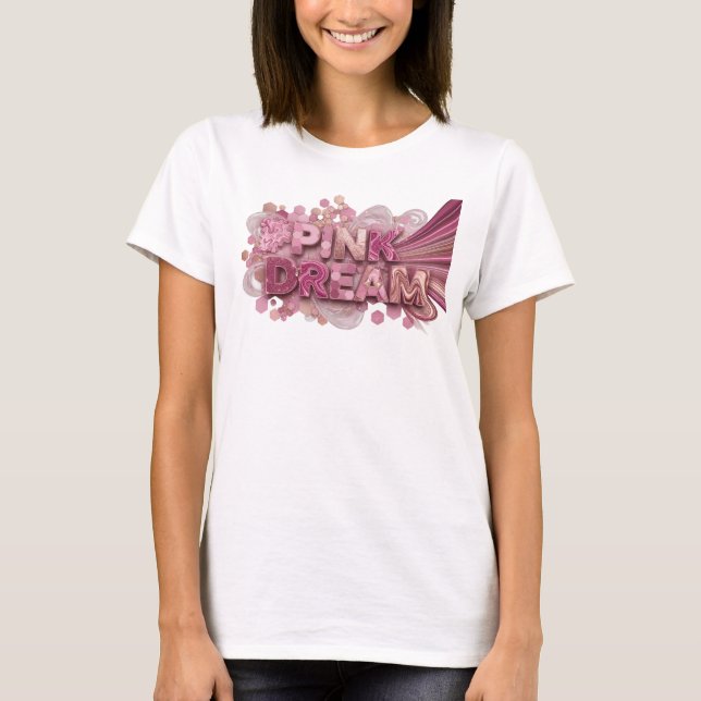 Camiseta Bold Pink PINK DREAM Statement (Anverso)