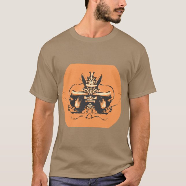 Camiseta Bold Samurai Spirit Print T-Shirt (Anverso)