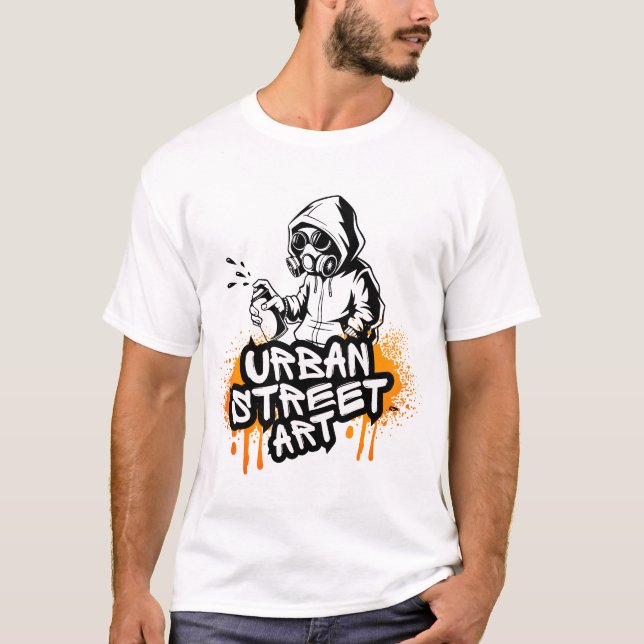 Camiseta  Bold Urban Street Art Graffiti Style Tee (Anverso)