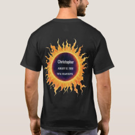 Camiseta Bold Watercolor Eclipse Solar Total 2026 
