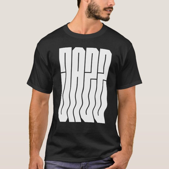 Camiseta Bold wavy jazz logo design (Anverso)