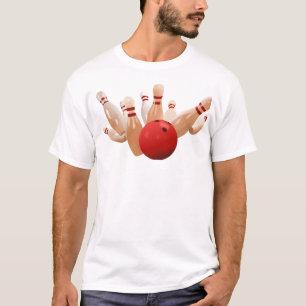 Camiseta Bolera de diez bolos Strike.