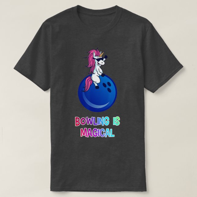 Camiseta Bolera de unicornio de bolas de unicornio (Diseño del anverso)
