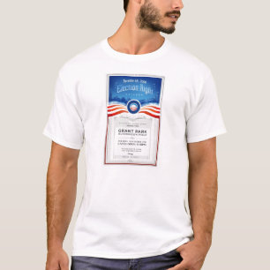 Camiseta Boleto de la reunión de la noche de la elección