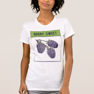 Camiseta Boleto de semillas de fresas dulces de moras negra