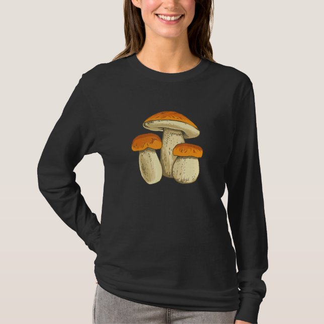 Camiseta Boletus Mushrooms recolectando recolectores de hon (Anverso)