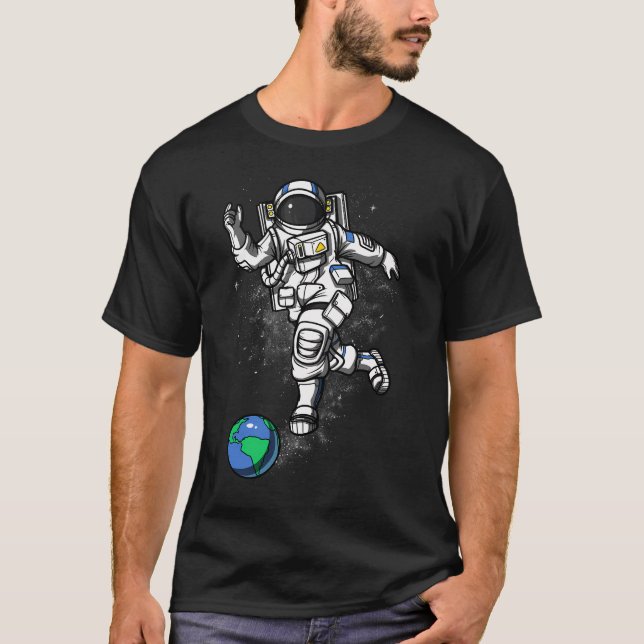 Camiseta Boliche de astronautas espaciales (Anverso)