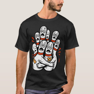 Camiseta Boliche de dibujos animados Pins Asustado Bufón Bo