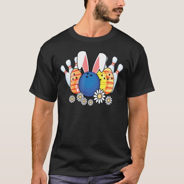 Camiseta Boliche De Huevo De Conejo De Pascua, Vestido De P (Anverso)