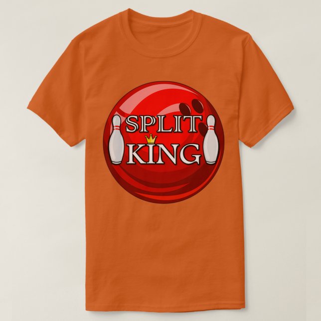 Camiseta Boliche de la bolera de Split King Bowling T (Diseño del anverso)